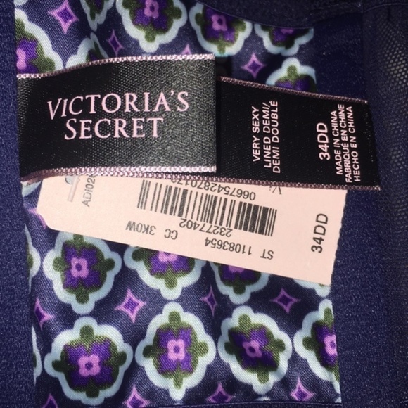 New VS Very Sexy Lined Demi Bra 34DD - Picture 5 of 13